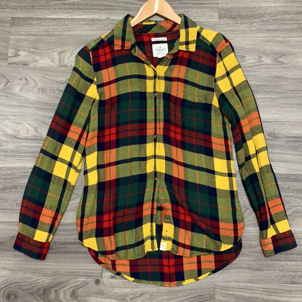 American eagle plaid blouse soft flannel